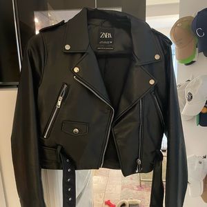 Zara faux leather jacket